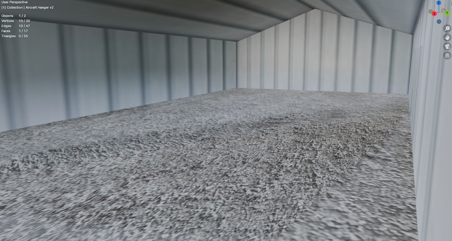 Aircraft Hanger V2 Even Lower Poly Free low-poly 3D model_20