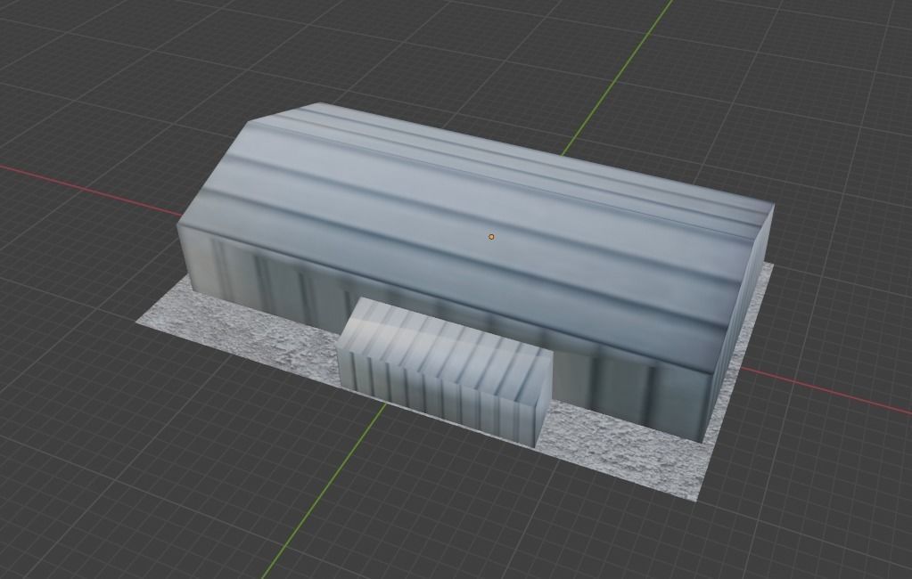 Aircraft Hanger V2 Even Lower Poly Free low-poly 3D model_17