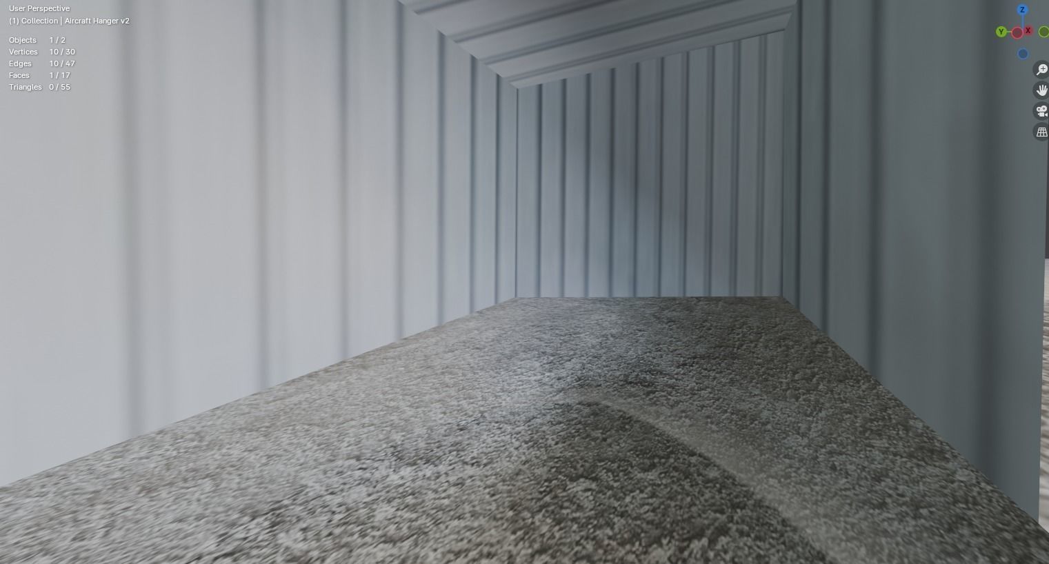 Aircraft Hanger V2 Even Lower Poly Free low-poly 3D model_9