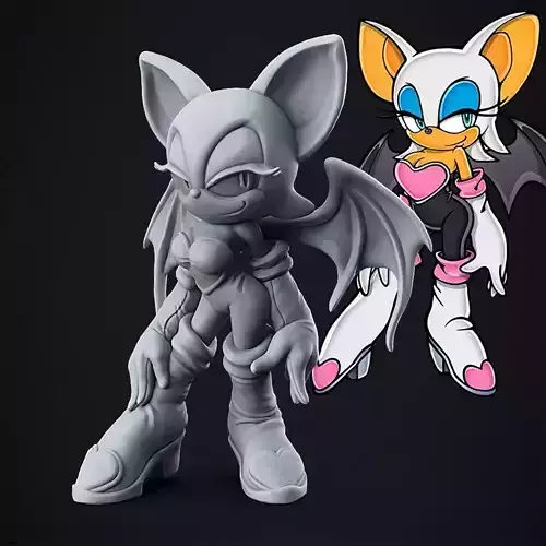 Rouge the Bat - Sonic Adventure 2  - 3D Print model  3D print model
