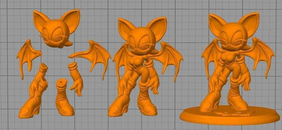Rouge the Bat - Sonic Adventure 2  - 3D Print model  3D print model_10