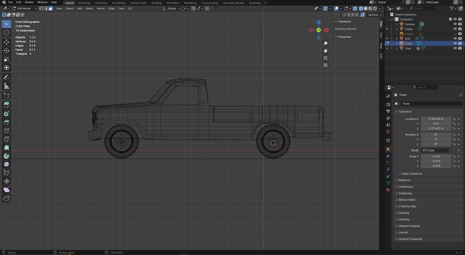 Low Poly Pickup Truck 1 free VR / AR / low-poly 3D model | CGTrader