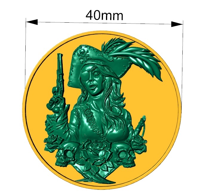 Pirate Emblem 3D print model_1