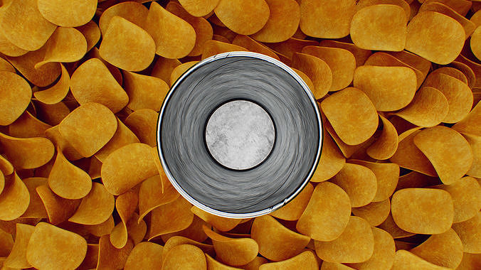 Pringles Original Low-poly 3D model 7