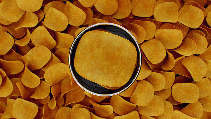 Pringles Original Low-poly 3D model 6