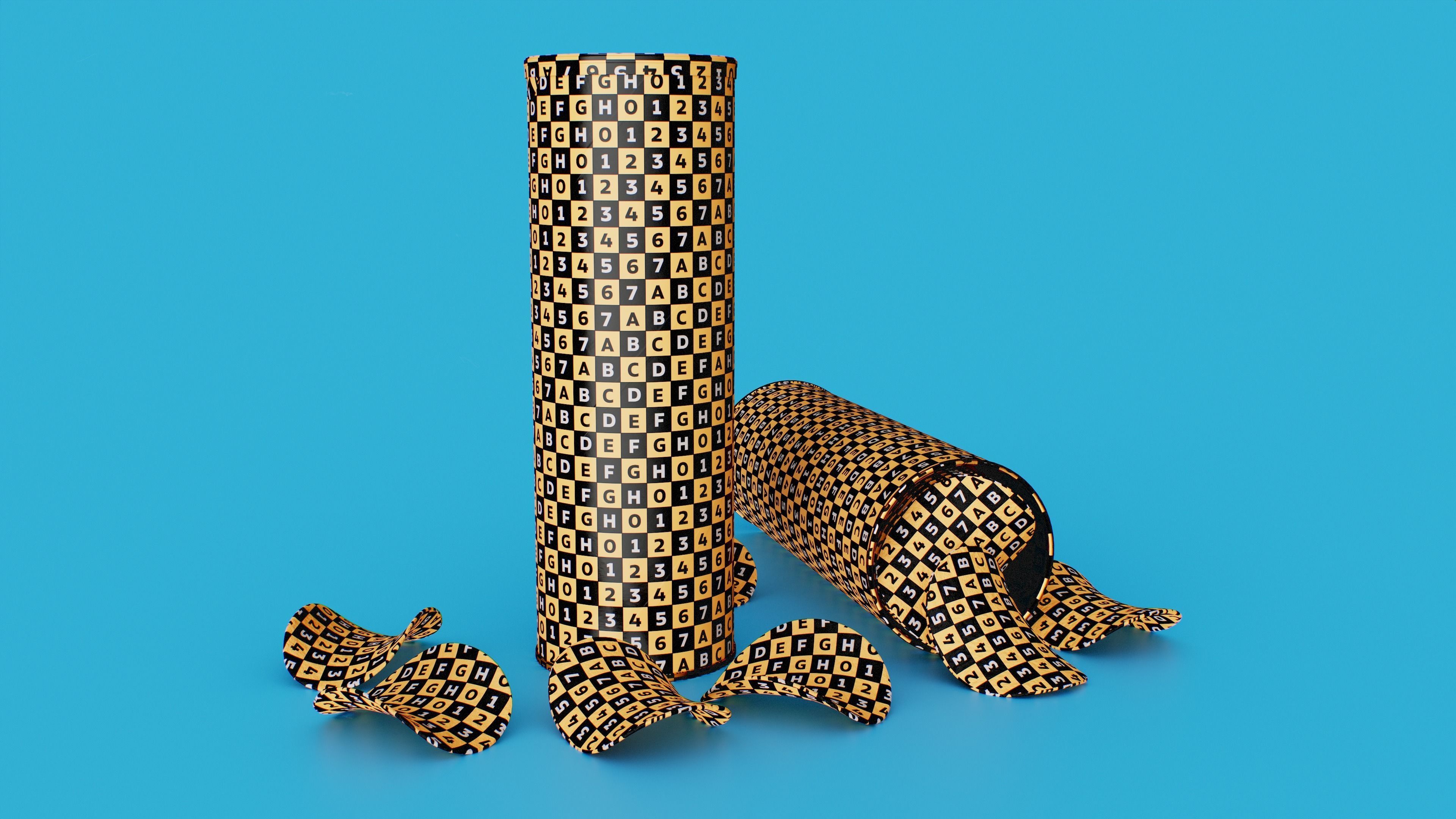 Pringles Original Low-poly 3D model_16