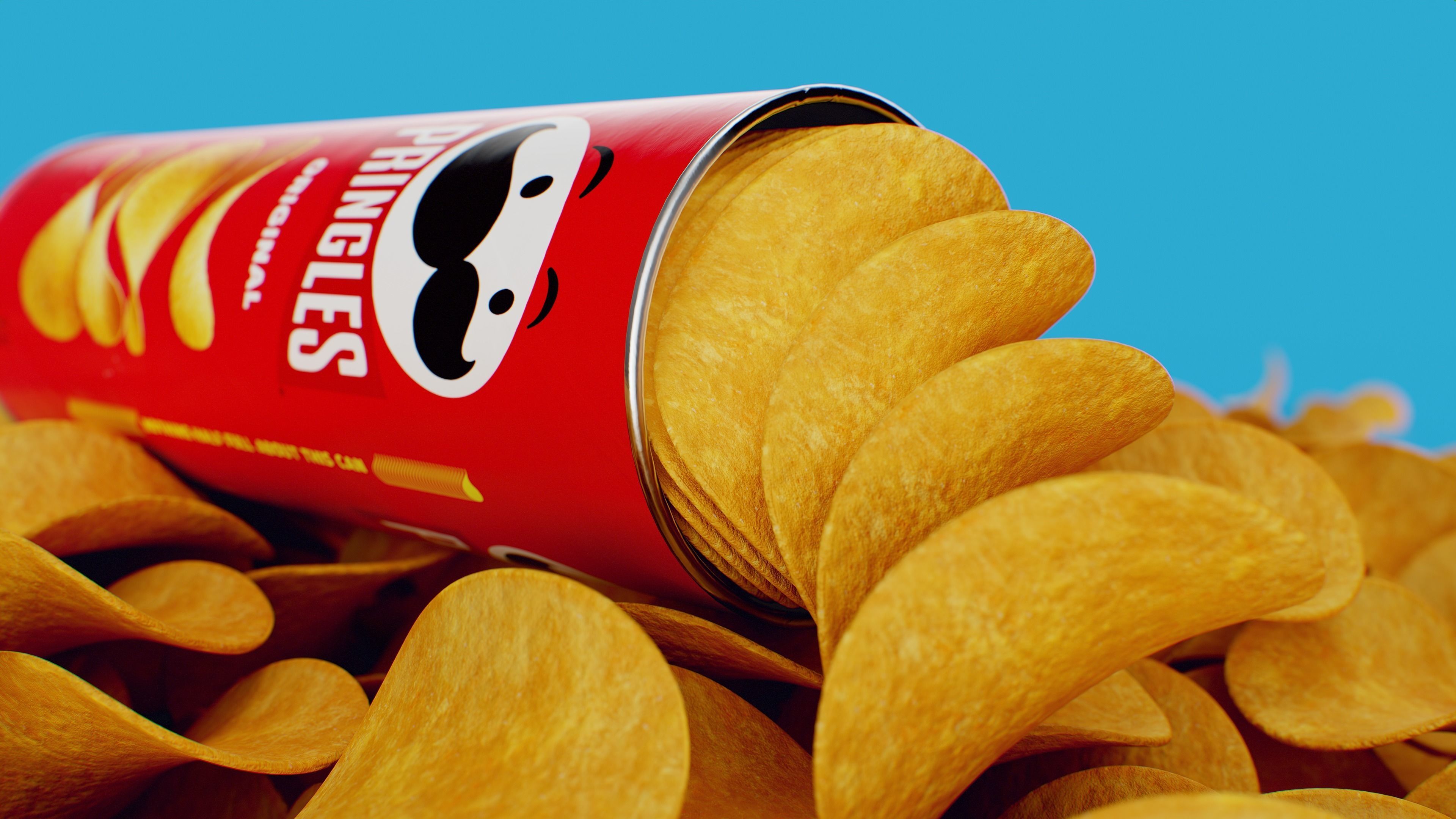 Pringles Original Low-poly 3D model_8