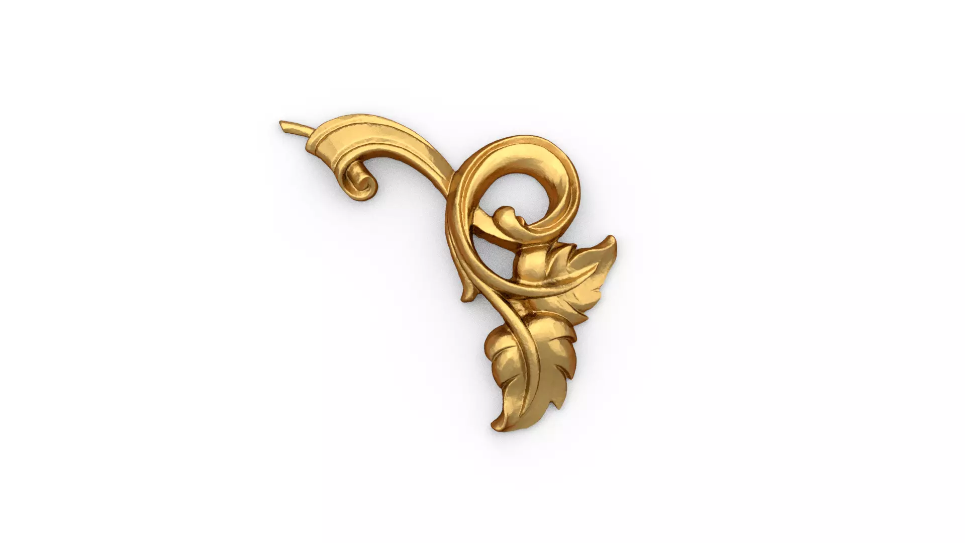 corner carved decor ornament 489 3D print model