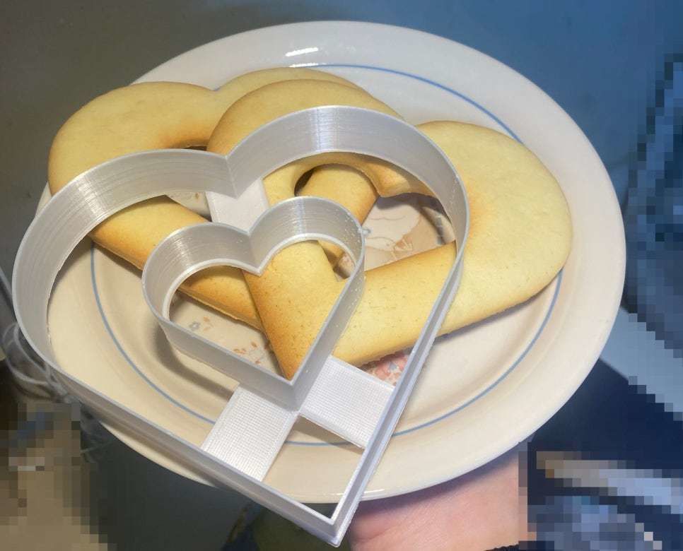 Heart cookie cutter Free 3D print model_4