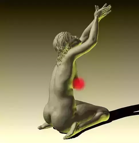 Mae nude female figurine High detail stl for 3D printing