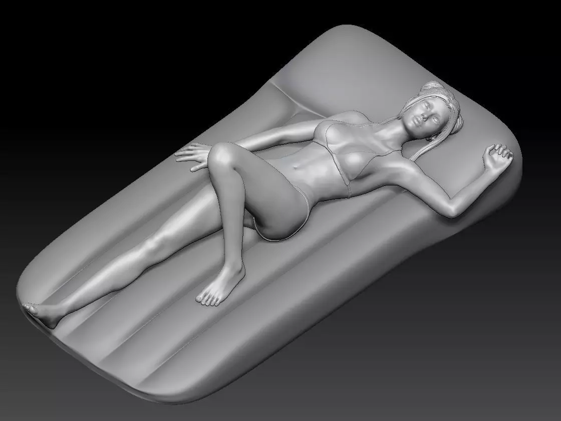 summer pool girl 4  3D print model_0