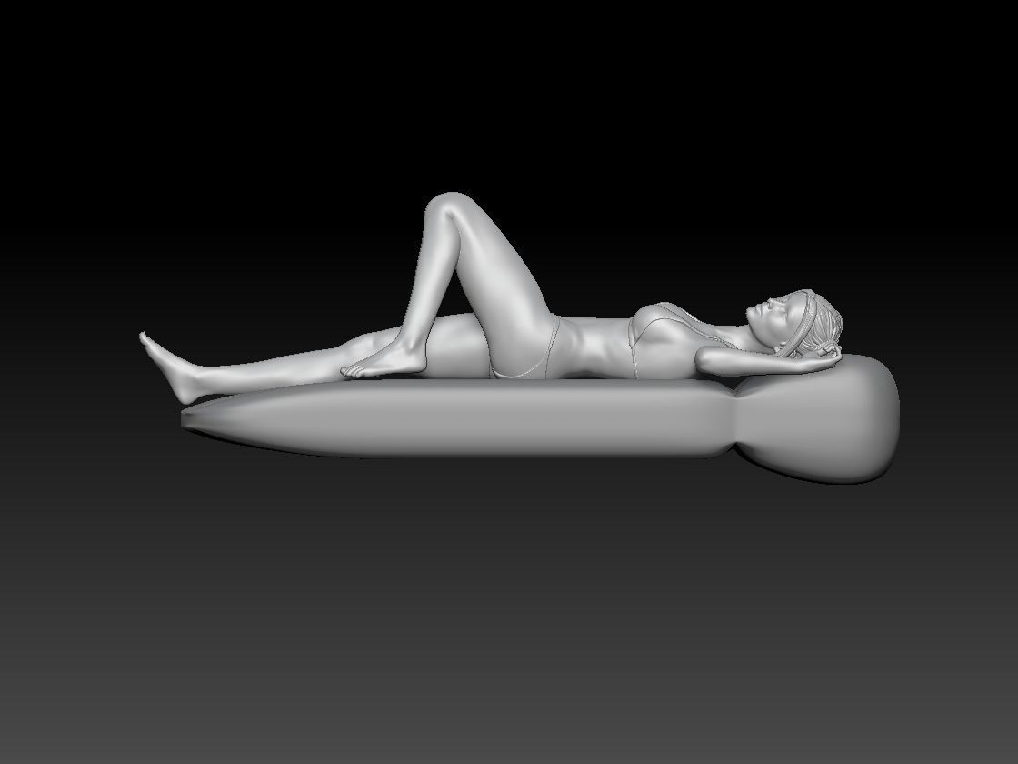 summer pool girl 4  3D print model_1