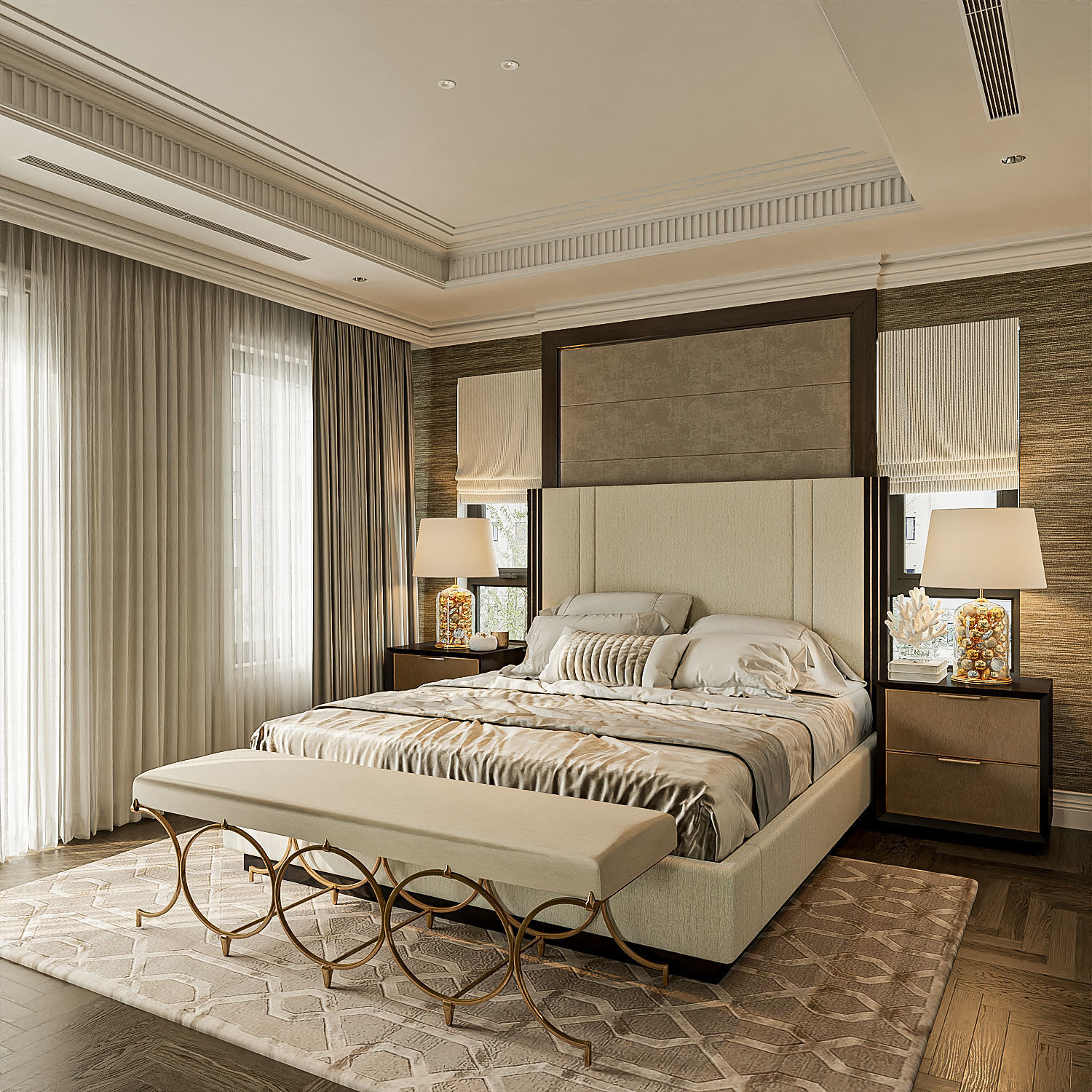 BedRoom NeoClassic 3D model_1