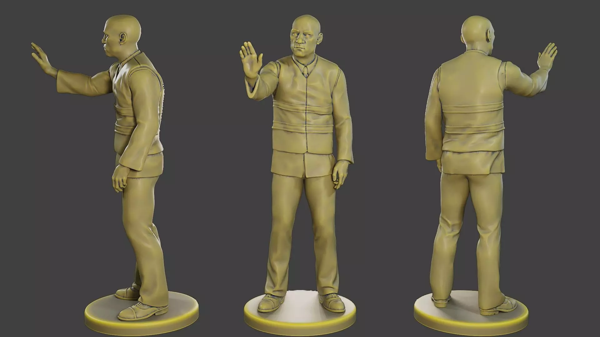 Male Security reflective vest MSRV 010 3D print model_0