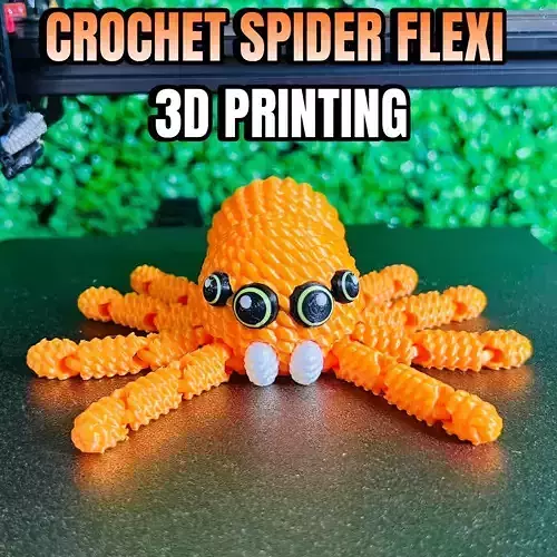 CROCHET SPIDER FLEXI - ARTICULATED - STL - 3MF MULTICOLOR 3D print model