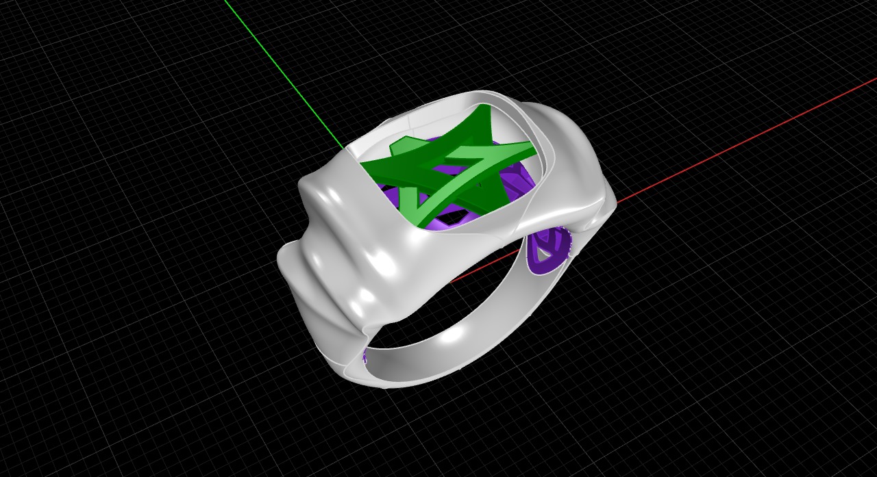 Star Ring 3D print model_3