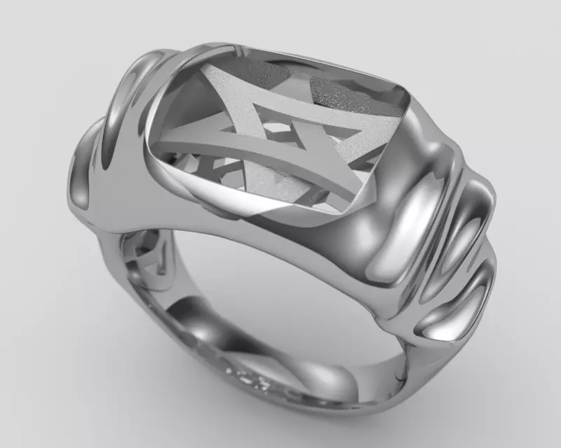 Star Ring 3D print model_0