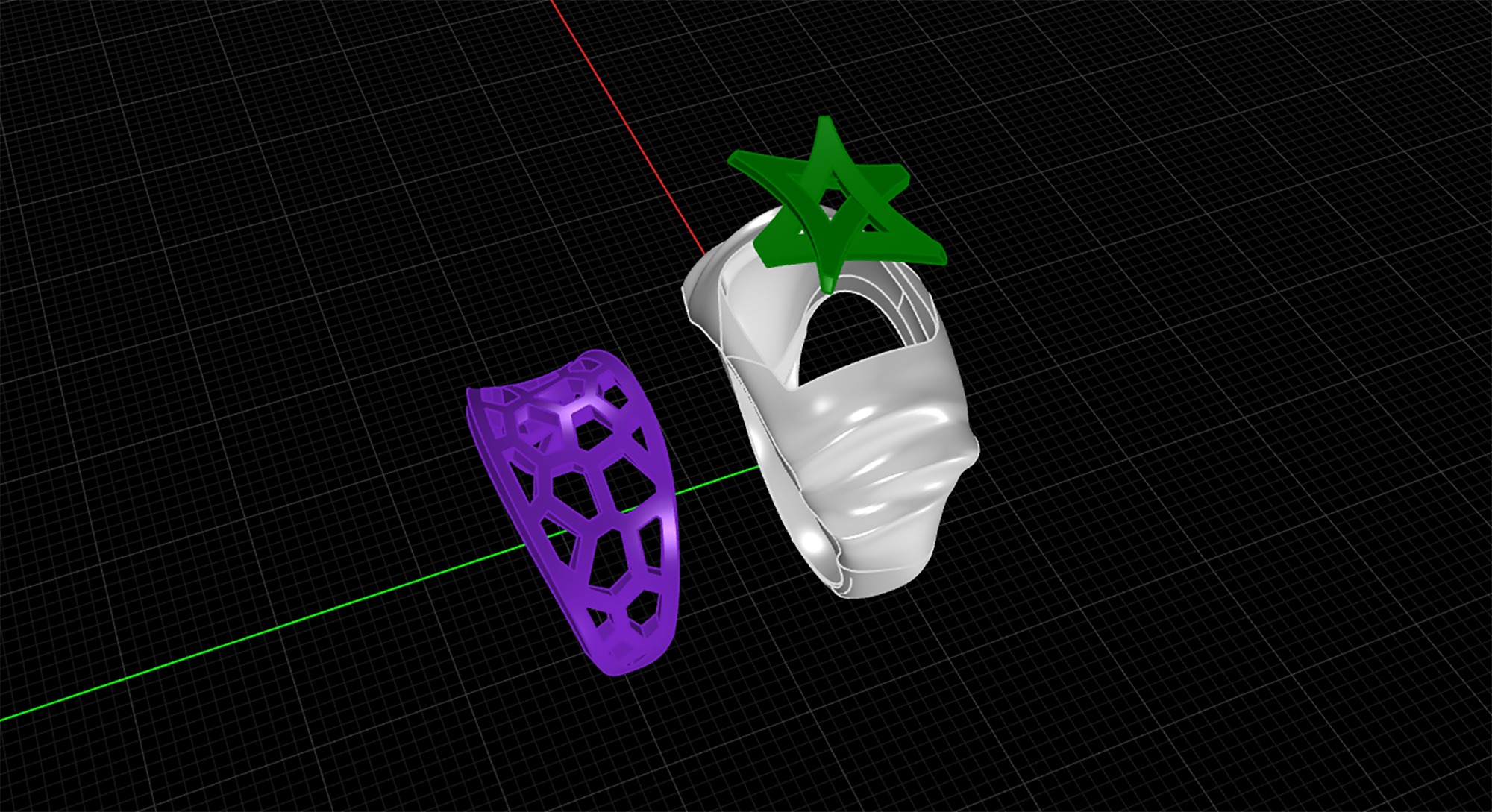 Star Ring 3D print model_16