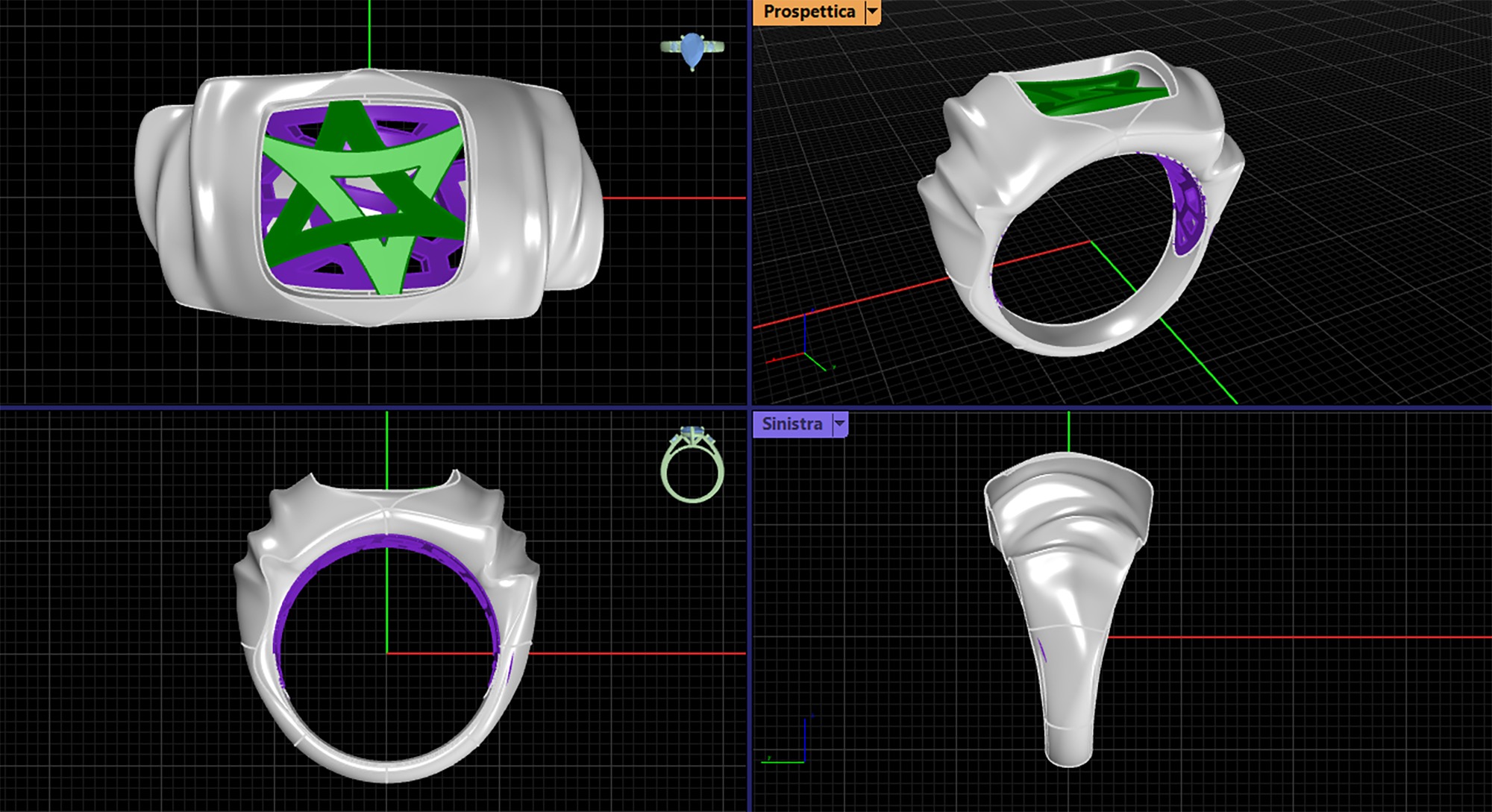 Star Ring 3D print model_13