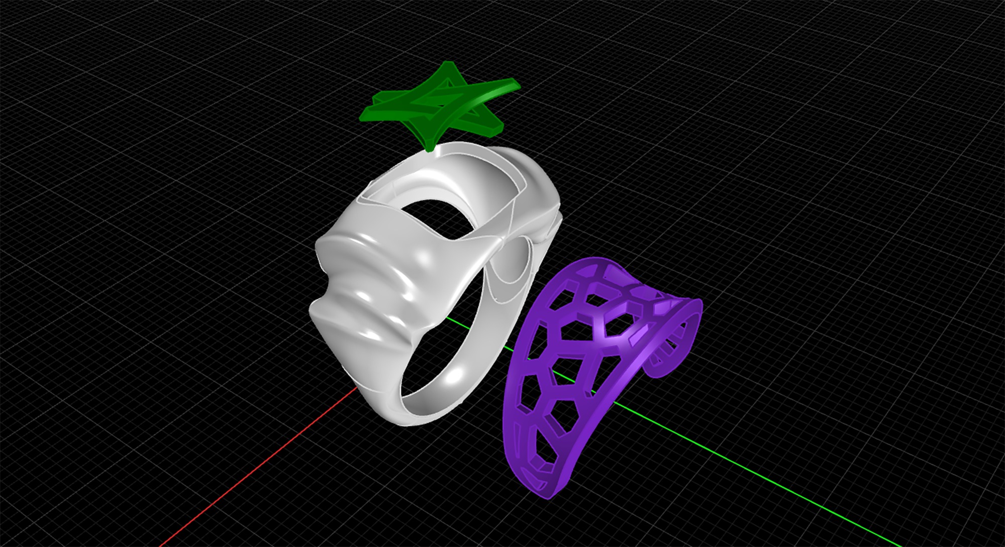 Star Ring 3D print model_15