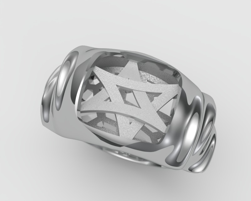 Star Ring 3D print model_1