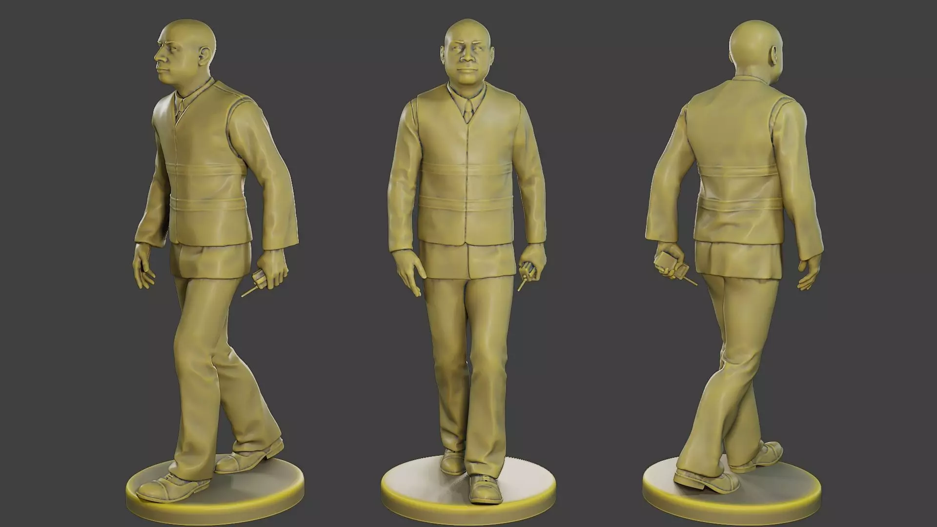 Male Security reflective vest MSRV 016 3D print model_0