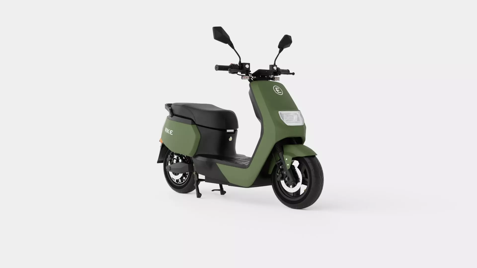 Matte Green Scooter Low-poly 3D model