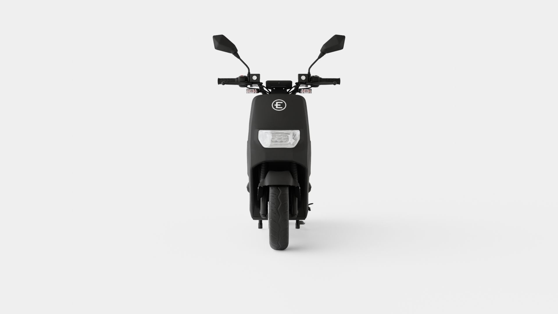Matte Black Scooter Low-poly 3D model_3