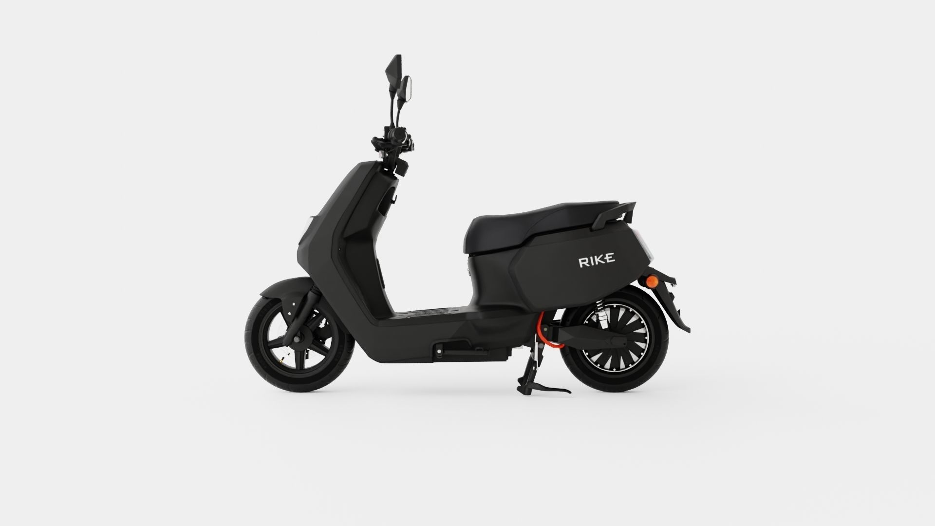 Matte Black Scooter Low-poly 3D model_1