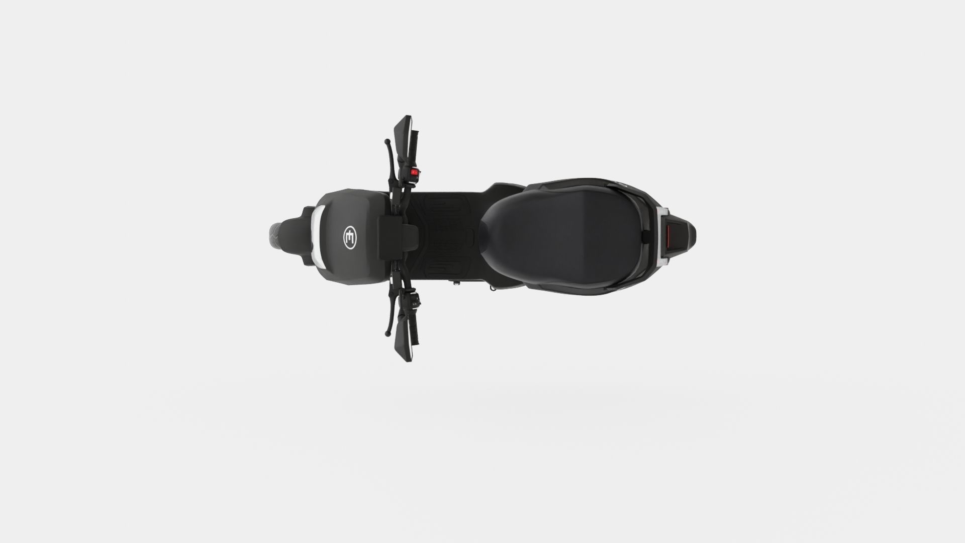 Matte Black Scooter Low-poly 3D model_5