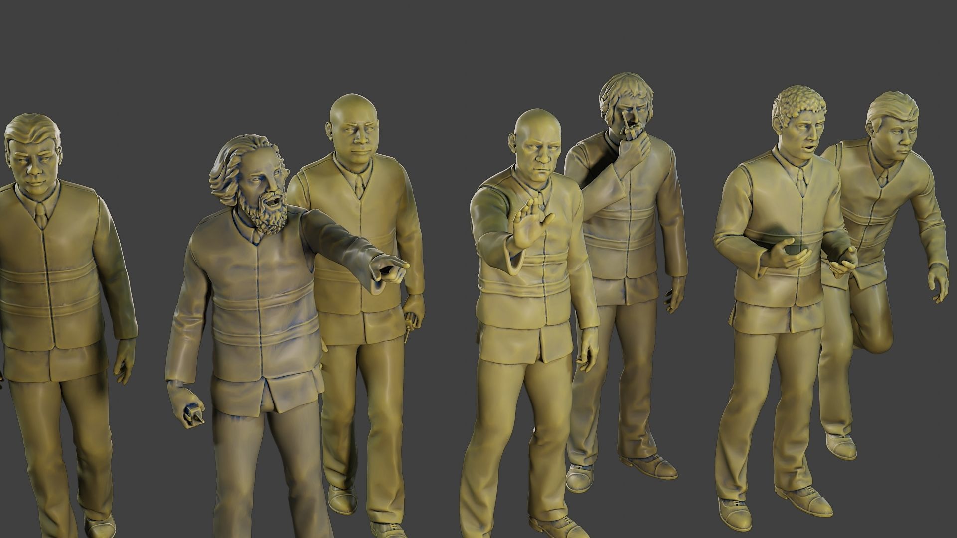 Male Security reflective vest MSRV Pack2 3D Model Collection_37