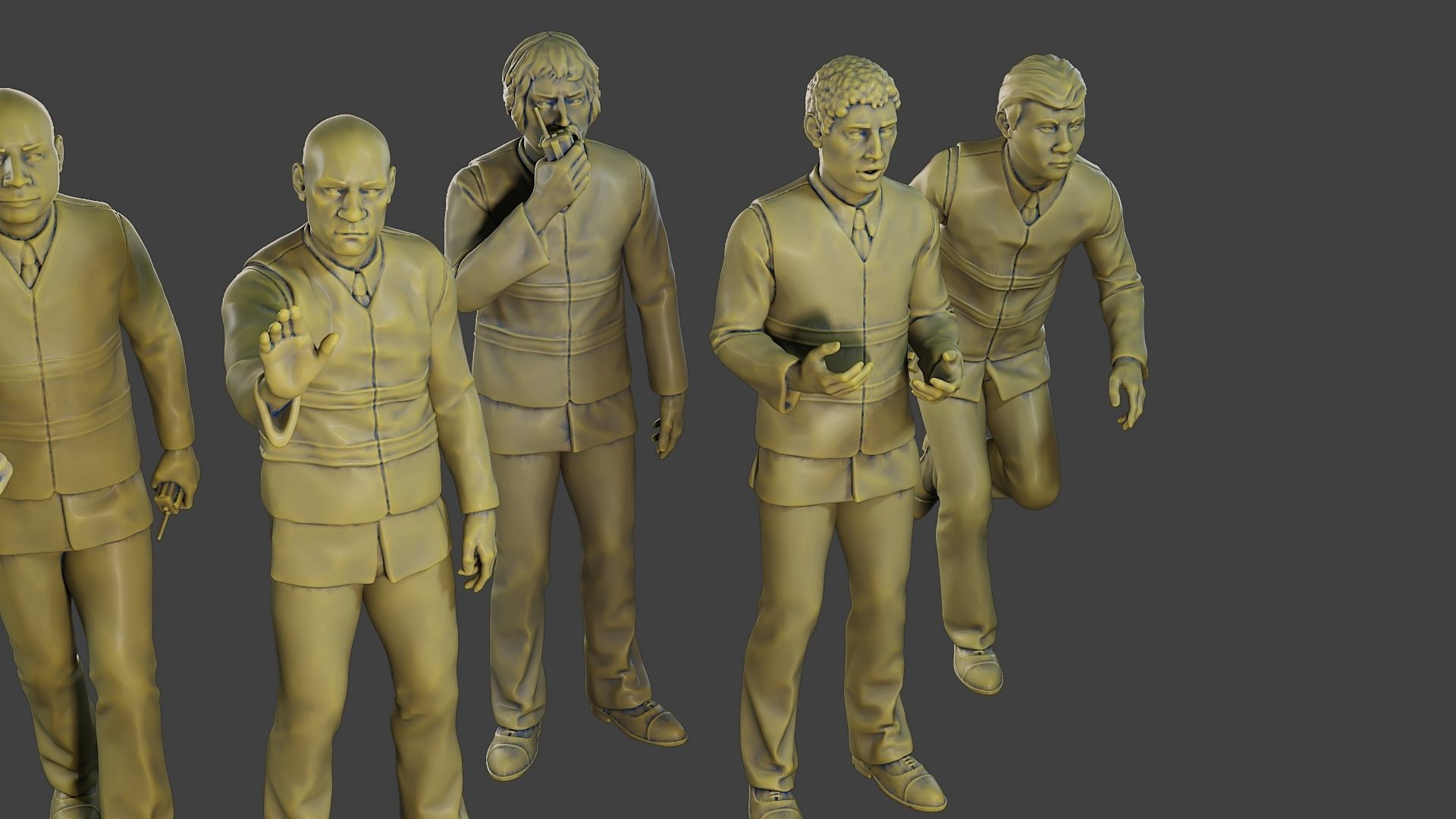 Male Security reflective vest MSRV Pack2 3D Model Collection_35