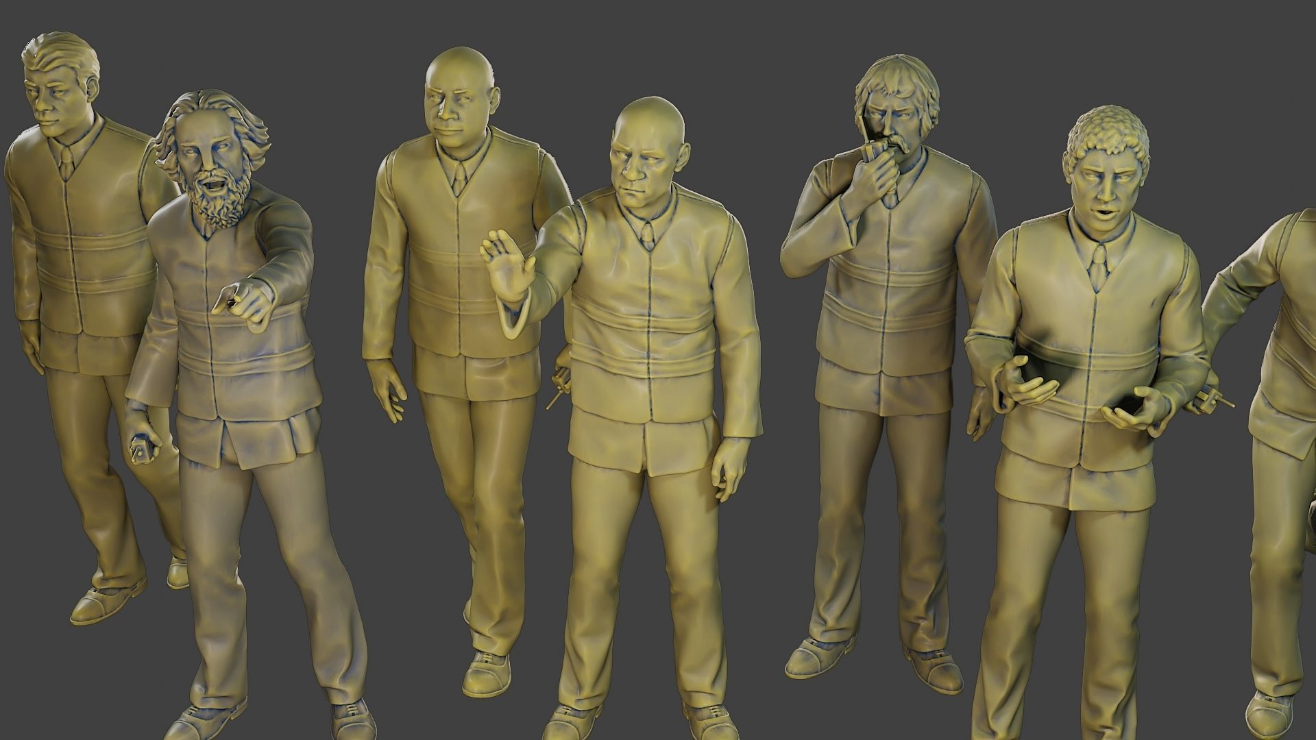 Male Security reflective vest MSRV Pack2 3D Model Collection_27