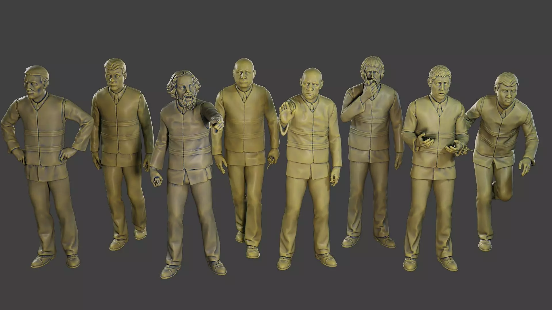 Male Security reflective vest MSRV Pack2 3D Model Collection_0