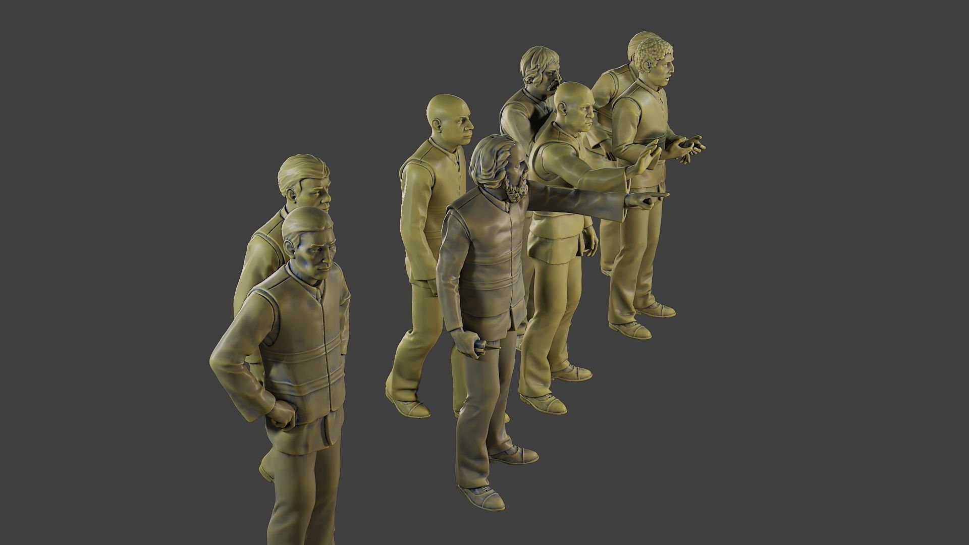 Male Security reflective vest MSRV Pack2 3D Model Collection_29