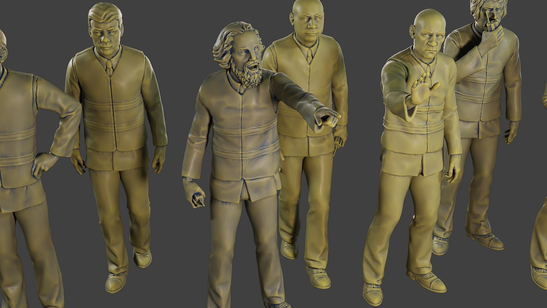 Male Security reflective vest MSRV Pack2 3D Model Collection_33