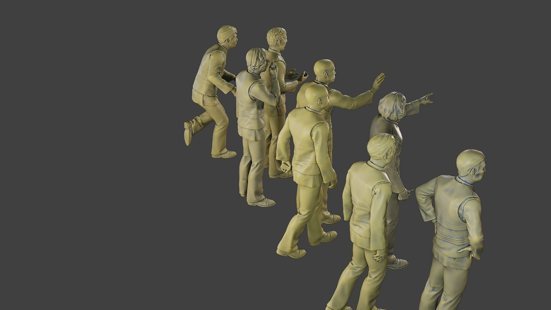 Male Security reflective vest MSRV Pack2 3D Model Collection_25