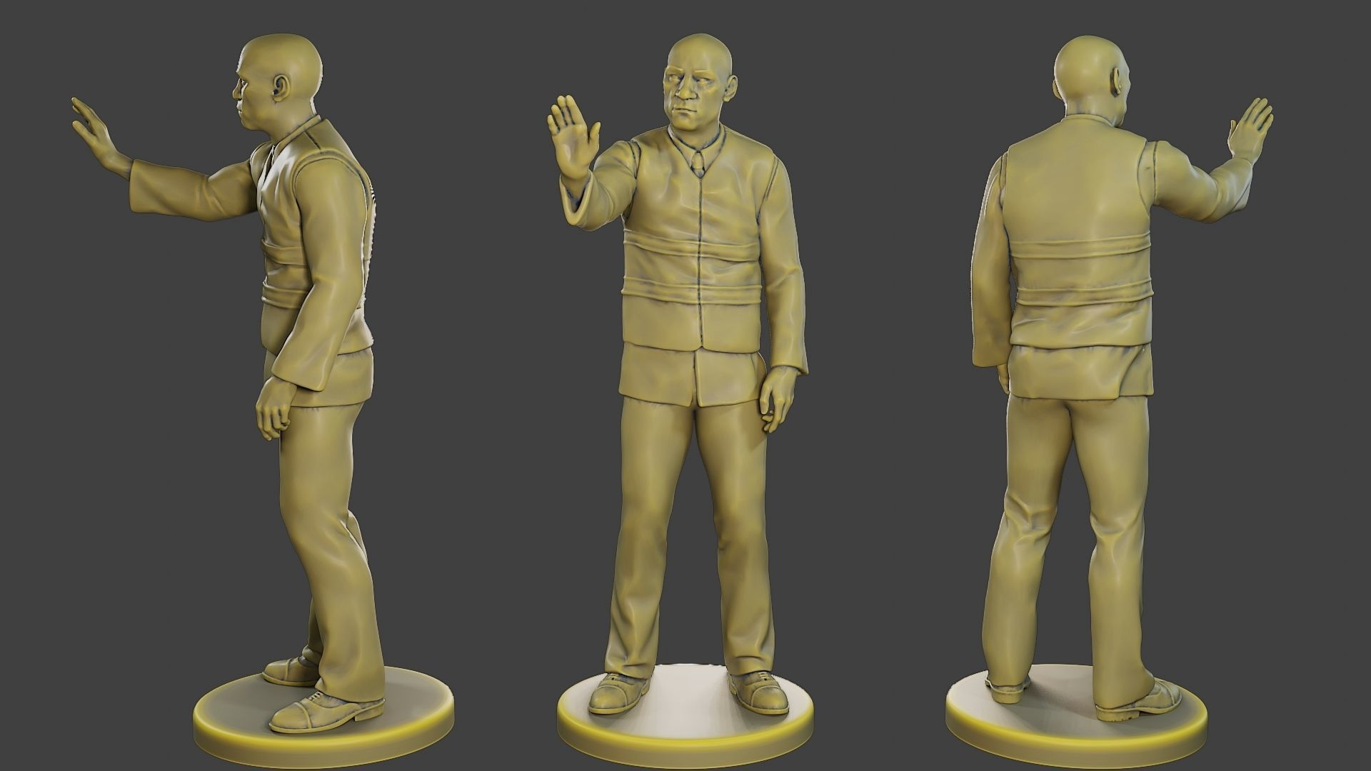 Male Security reflective vest MSRV Pack2 3D Model Collection_6