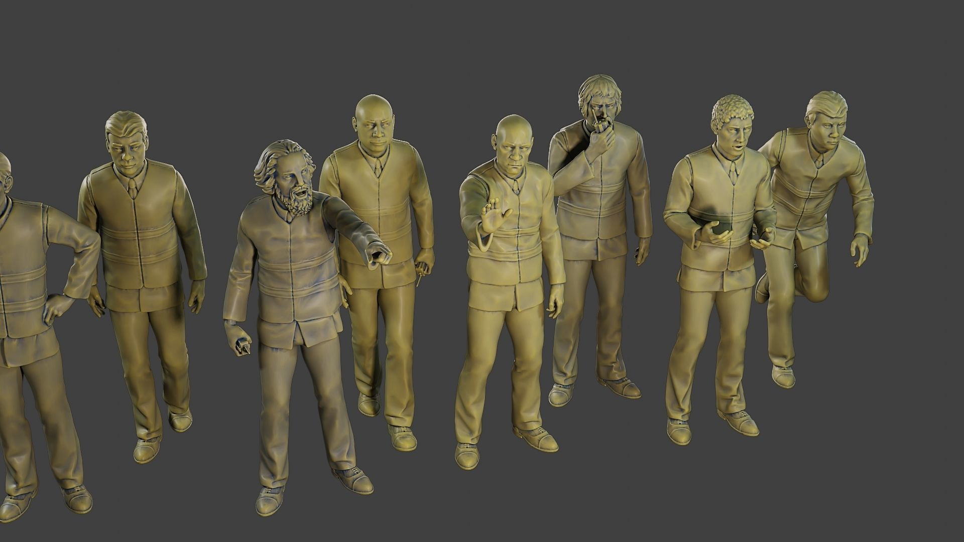 Male Security reflective vest MSRV Pack2 3D Model Collection_26