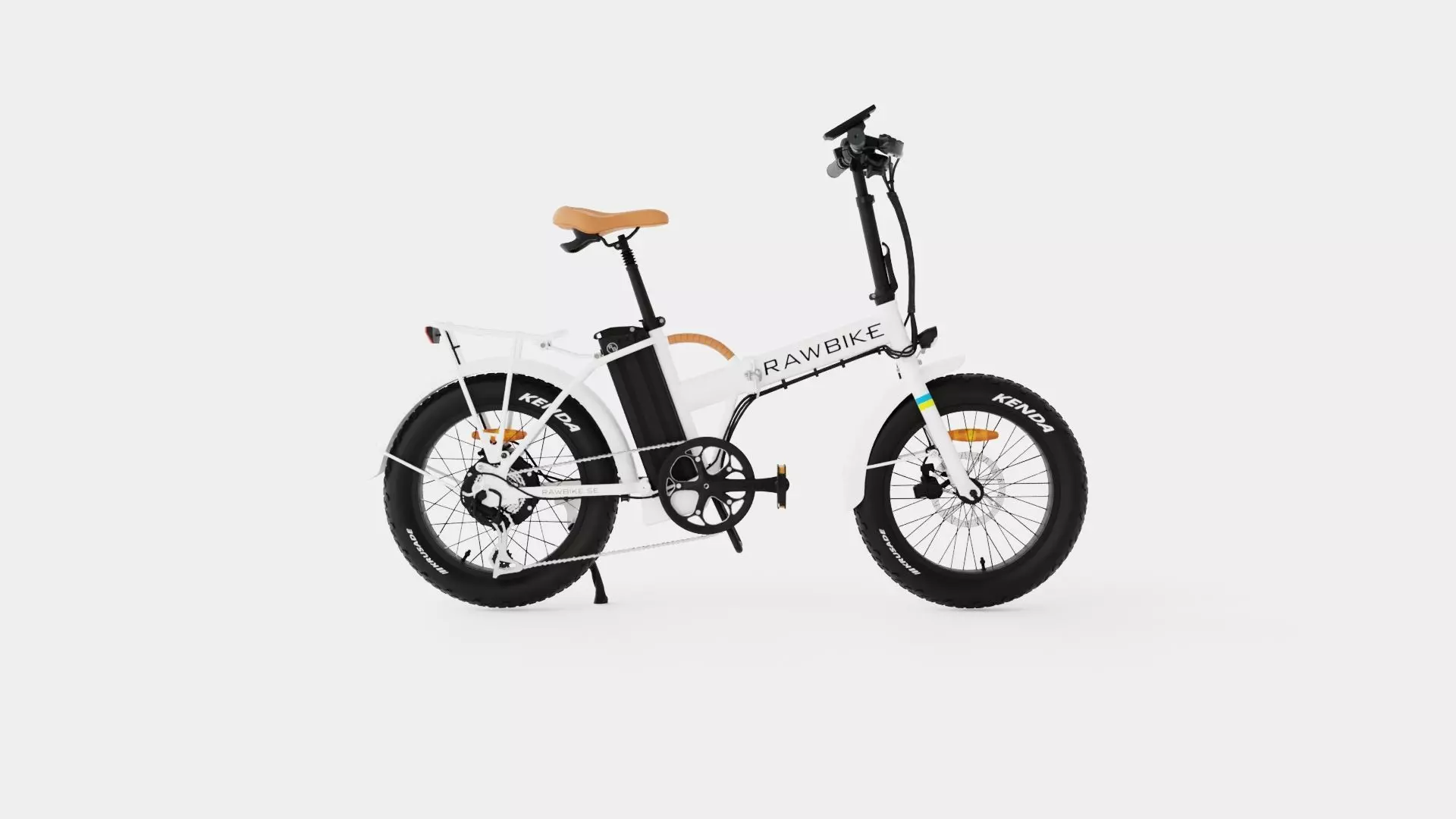 Glossy White Bike Low-poly 3D model