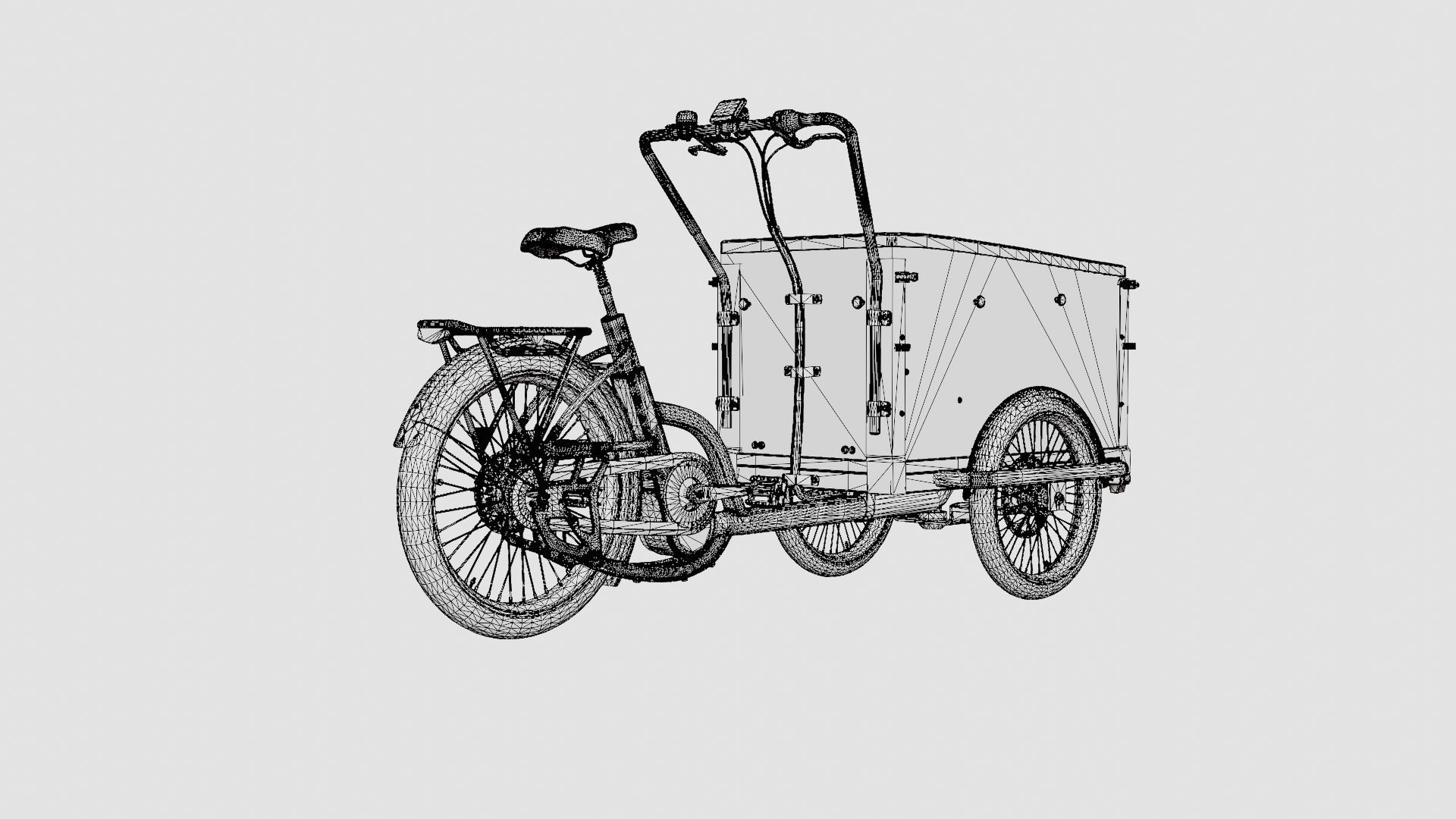 ECargo Squared Bike Low-poly 3D model_7