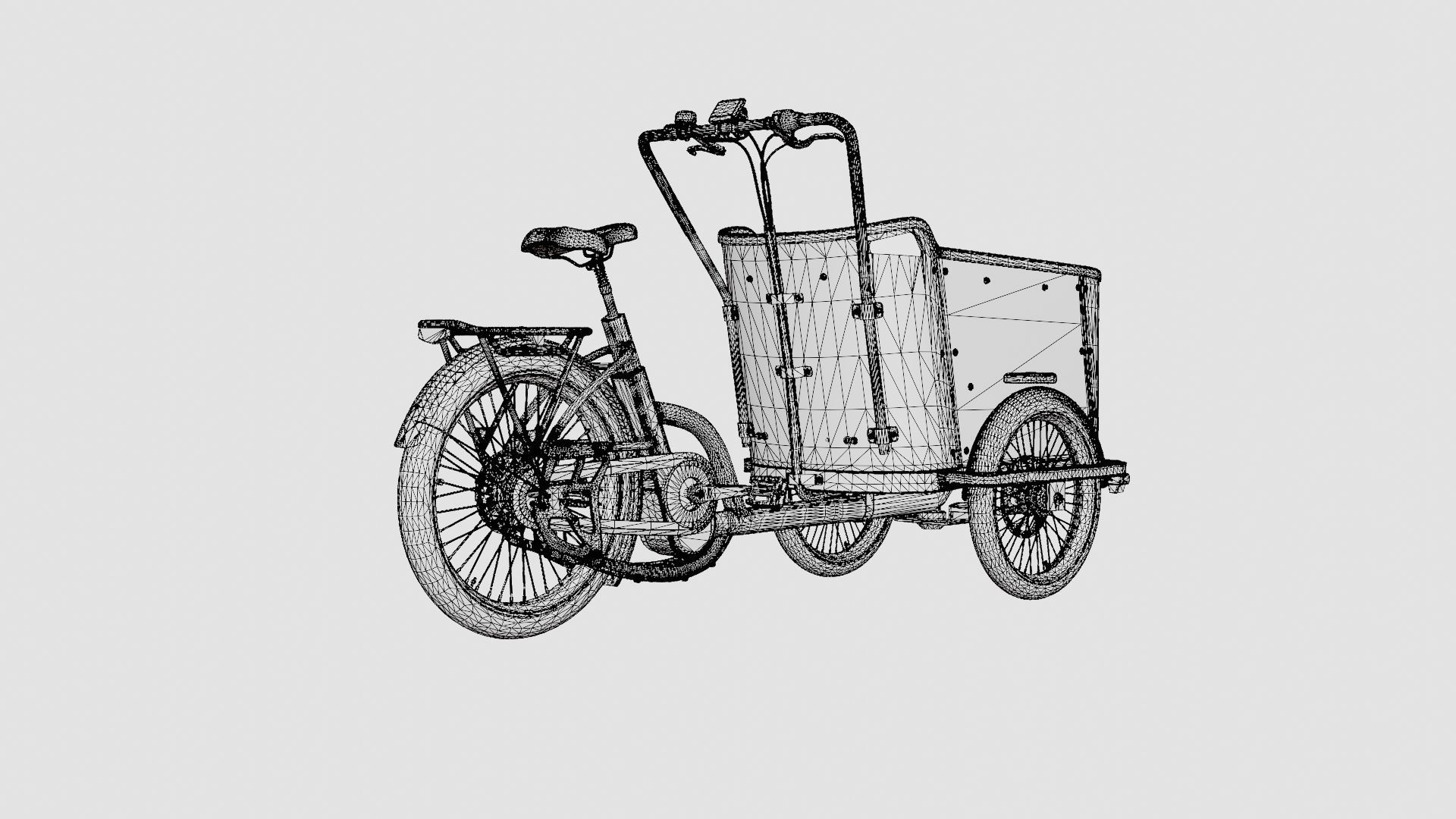 ECargo Round Bike Low-poly 3D model_7