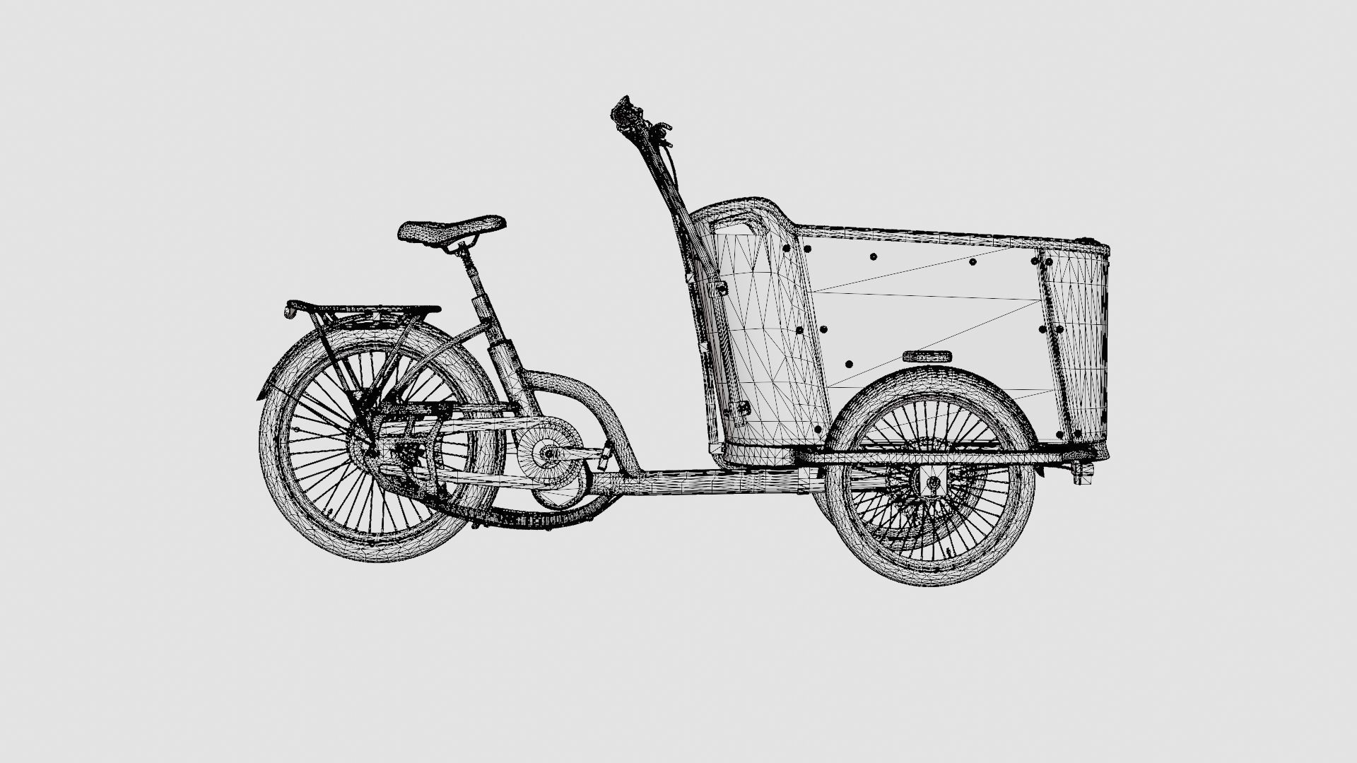 ECargo Round Bike Low-poly 3D model_6