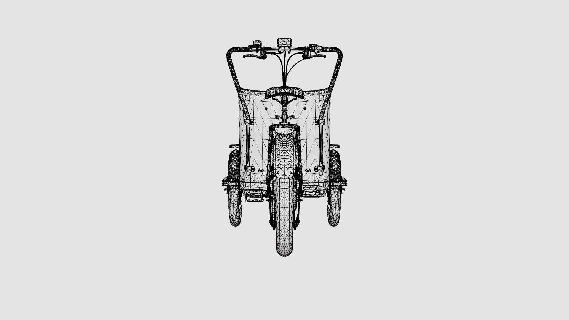 ECargo Round Bike Low-poly 3D model_8
