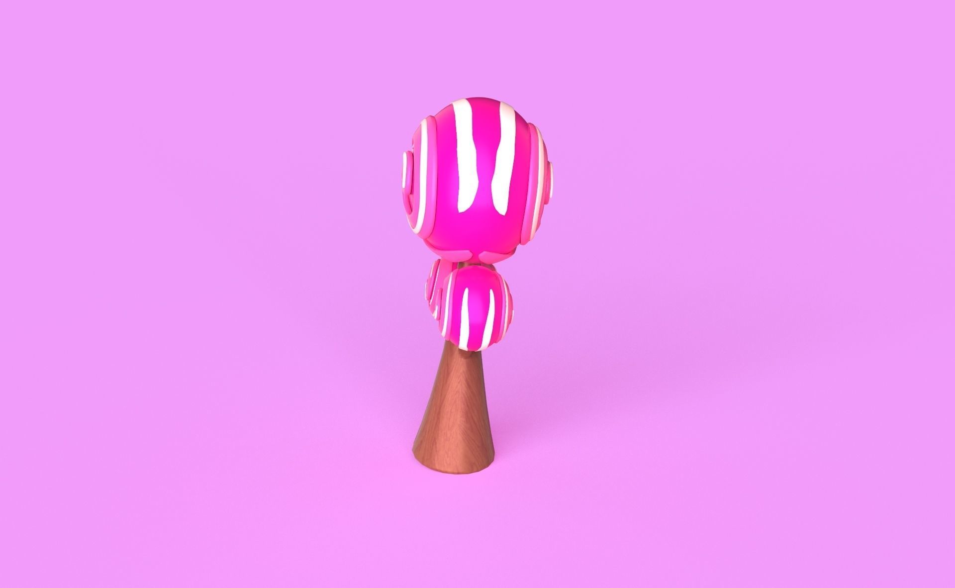 Cartoon Candy Tree 1 Low-poly 3D model_4