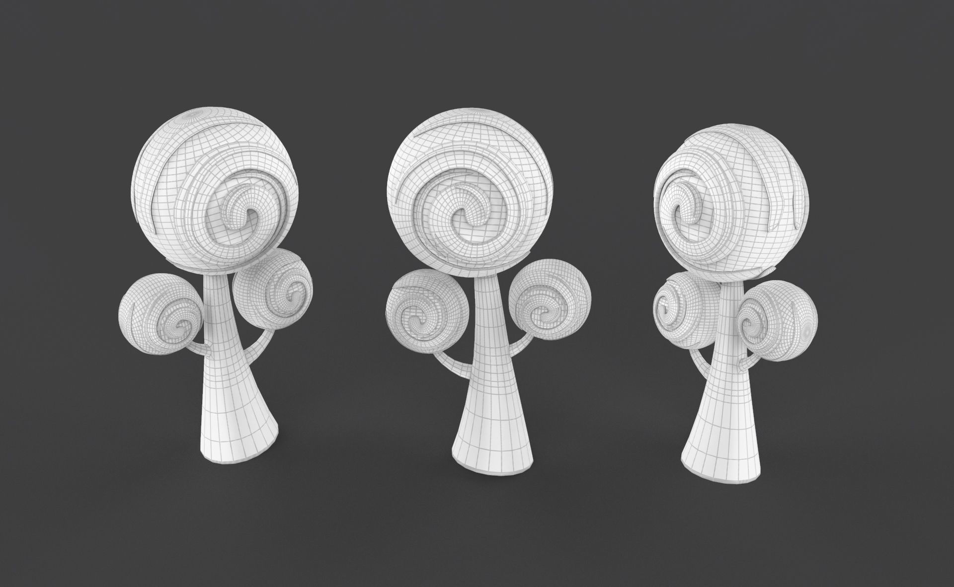  Cartoon Candy Tree 1 Low-poly 3D model_17