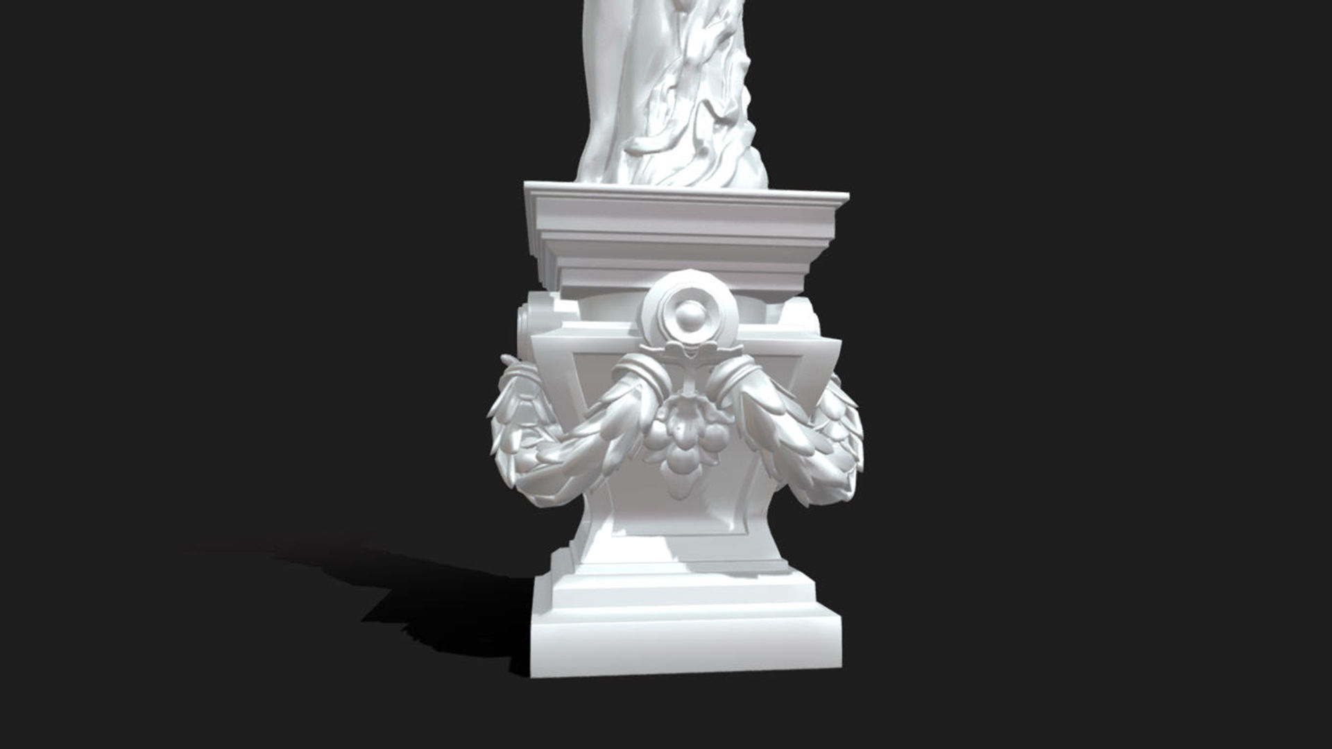 woman girl column 3D model_6