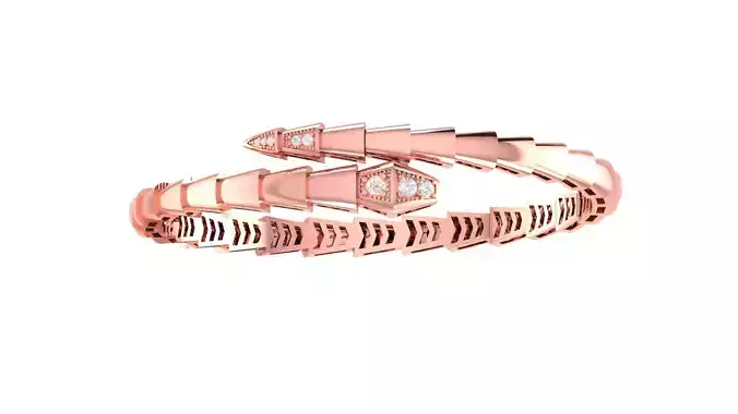 BVLGARI snake diamonds Bracelet 3D print model