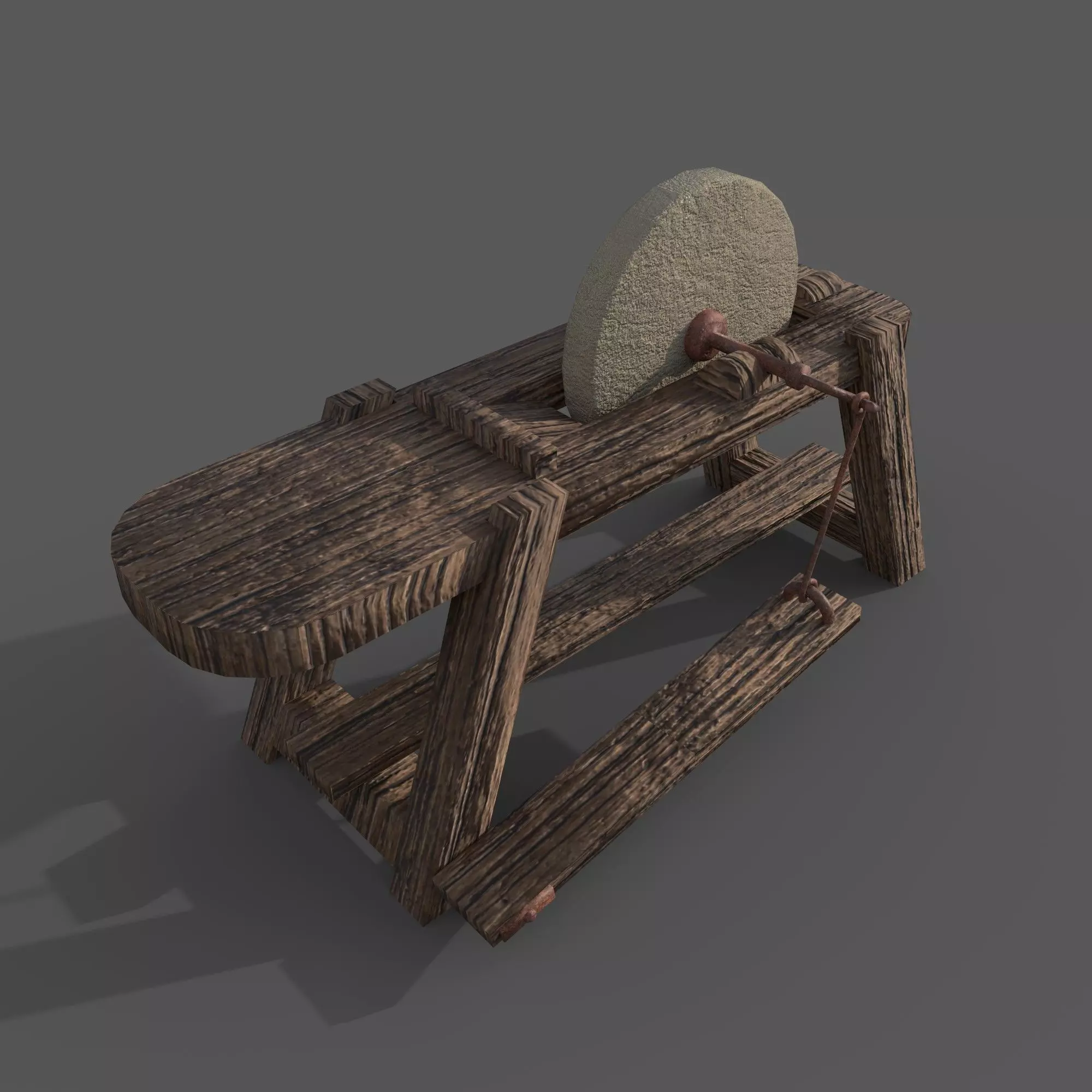 Grindstone Low-poly 3D model