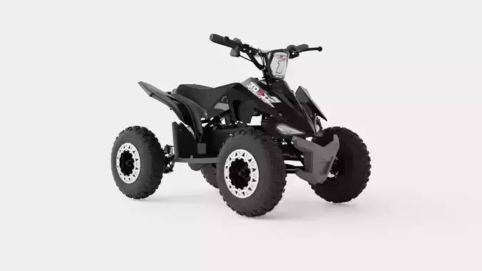 Toxic 800w Black-White Kids Electric Mini Quad Bike